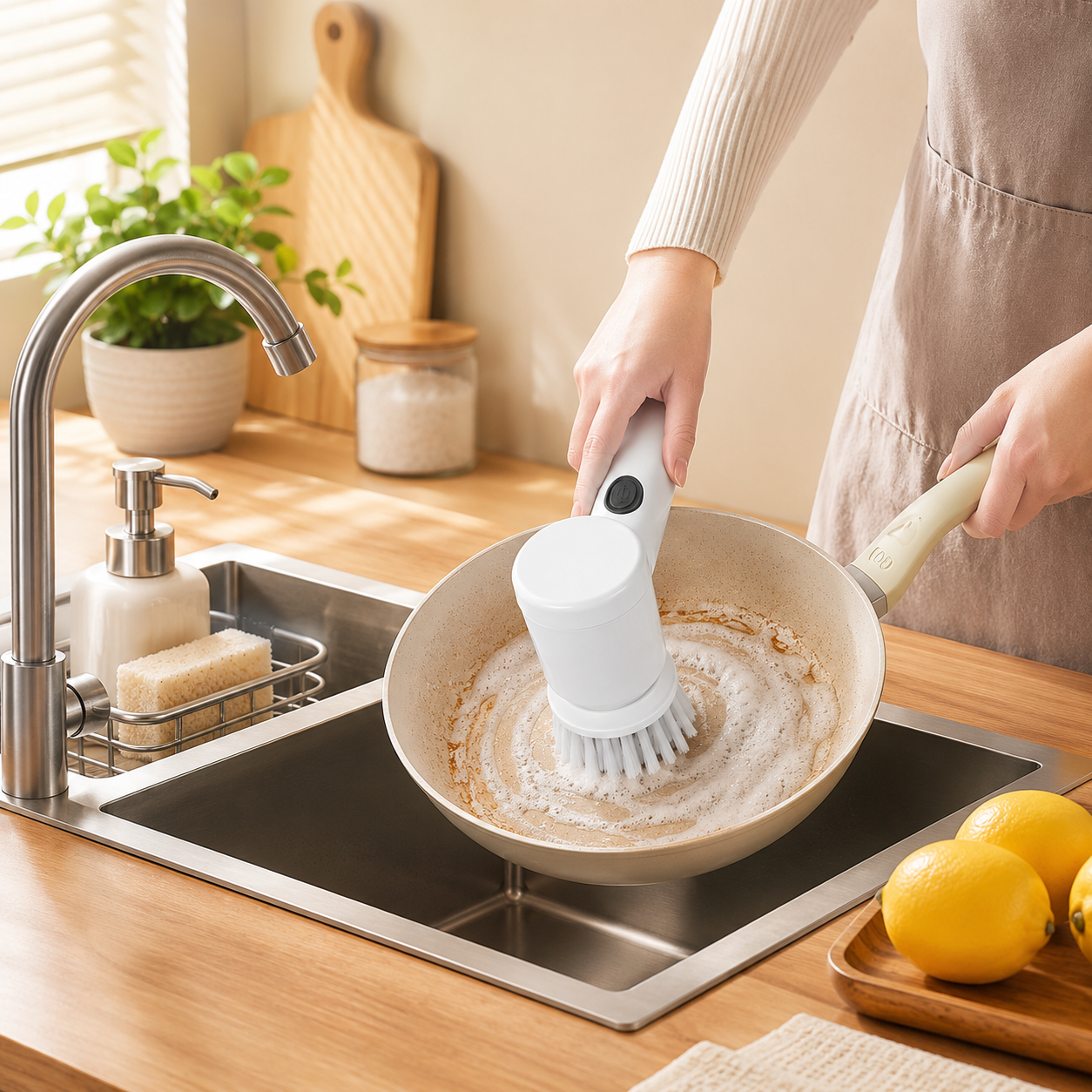 Electric Cleaning Brush, Electric Rotary Cleaning Brush with 3 Brush Heads Insulator Polisher Bathroom Shower Tub Kitchen Stove Floor Car