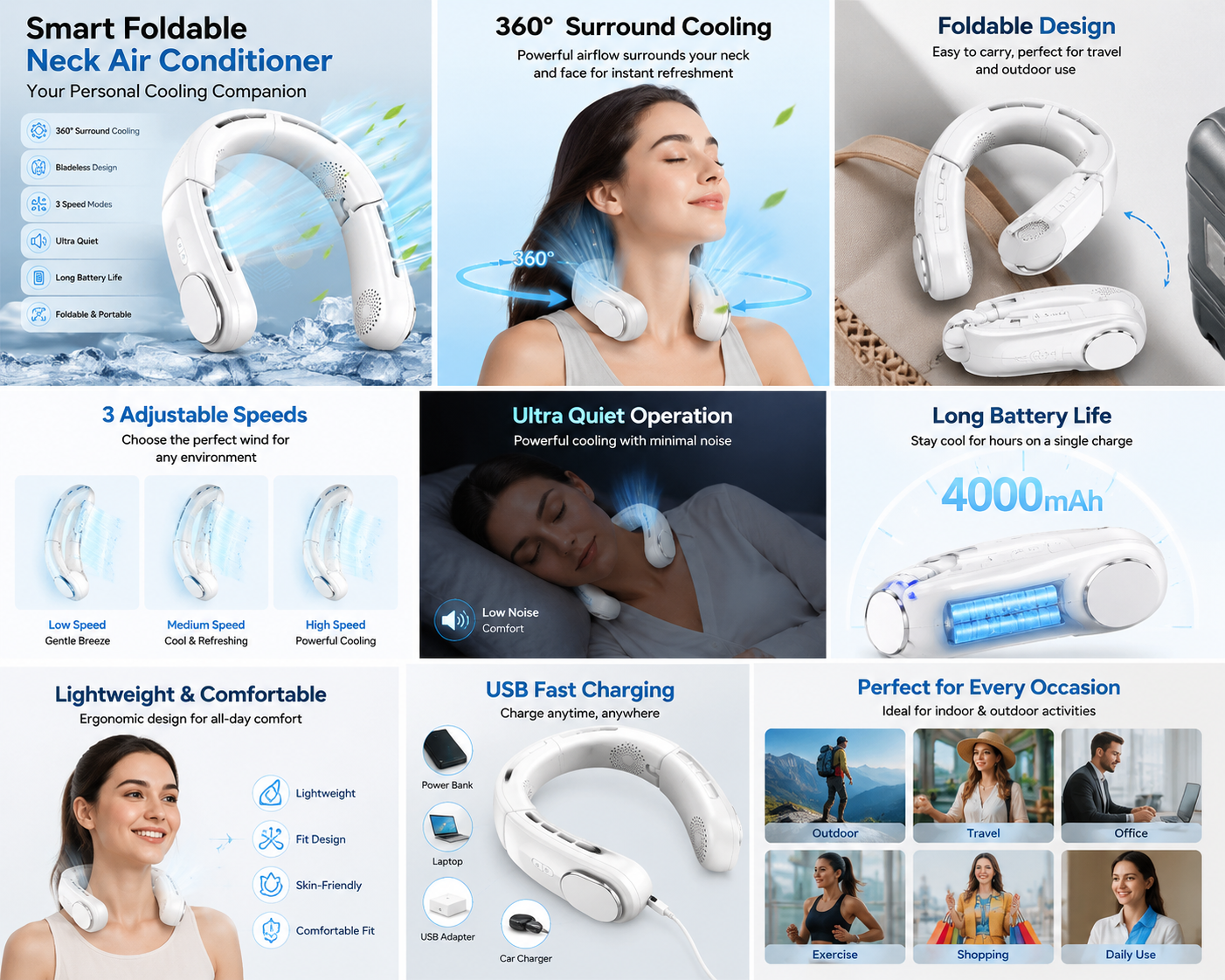 Portable Neck Fan
